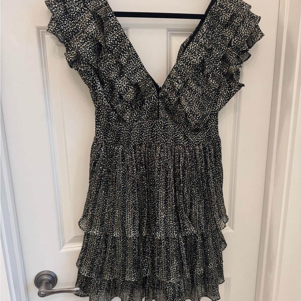 Socialite Black and Gold Textured Jacket